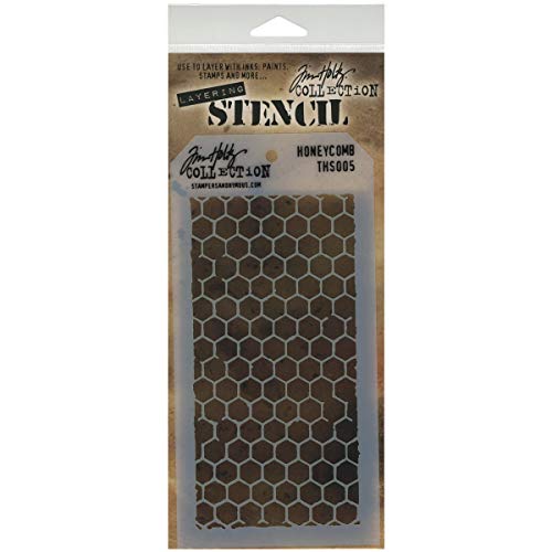 Stempel Anonymous Kunststoff Tim Holtz Layered Stencil 4.125-inch X 21,6 cm, Honeycomb von Stampers Anonymous