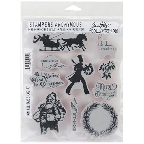 Stempel Anonymous Tim Holtz selbst Gummi-Stempel-Set Bluetooth X 21,6 cm, Mini Holidays # 5 von Stampers Anonymous