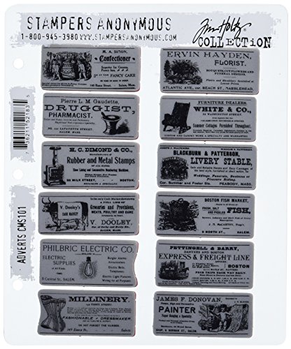 Tim Holtz Adverts Large Cling Rubber Stamp Set CMS-LG-101 von Stampers Anonymous