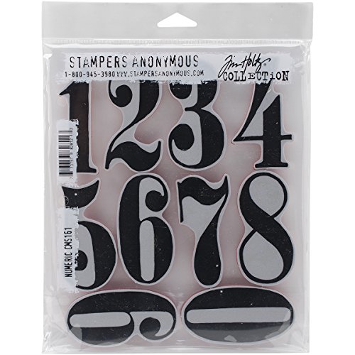 Tim Holtz Cling Stamps 7"X8.5"-Numeric von Stampers Anonymous