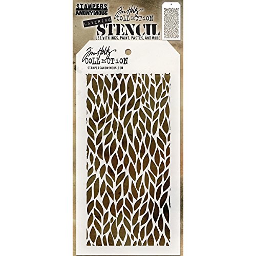 Tim Holtz Layered Stencil 4.125"X8.5"-Leafy von Stampers Anonymous