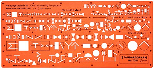 Schablone Heizungstechnik III - Sonstige Produkte von Standardgraph