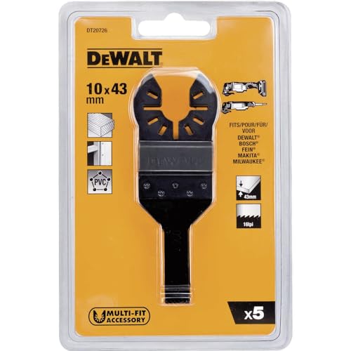 DEWALT Multi Tool Sägeblatt Detail DT 20726 Breite 10mm Länge 43mm (5 Stück) von Stanley