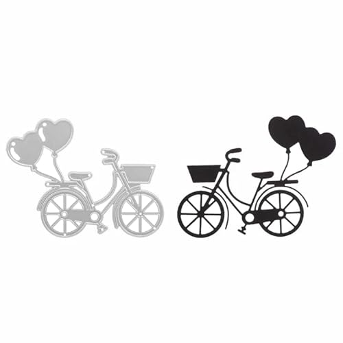 Stanzenshop Stanzschablone Fahrrad mit Luftballons, Stanzformen, Schablonen, Scrapbooking, Kartenherstellung, DIY, Prägeschablonen, Papierkarten, Cutting Dies von Stanzenshop.de