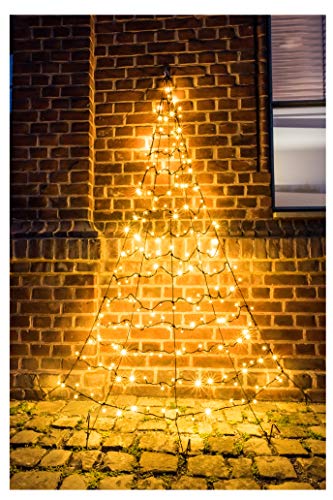 Galaxy LED Tannenbaum zur Wandbefestigung 200cm mit 200 warmweißen LED von Star-Max