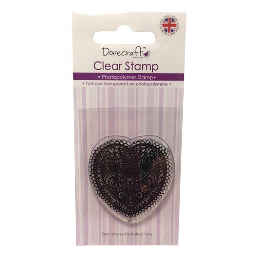 DCCS024 Stempel Taubenform, transparent – Doily Heart von Star School Supplies