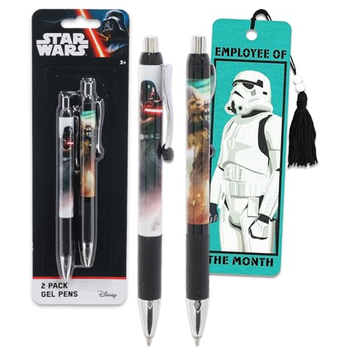 STAR WARS Kugelschreiber-Set – Set mit 2 Stiften plus Lesezeichen, Schreibwaren, Geschenk, Bürobedarf für Kinder, Jugendliche, Erwachsene von Star Wars