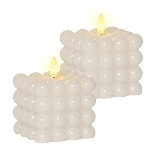 Bubble Kerze | LED Kerzen mit Timerfunktion | LED Kerzen flackernde Flamme | Bubble Kerzen 2er Set | LED Kerze mit Timer | Kerzen Deko | Kerzen LED | elektrische Kerzen mit Batterie und Timerfunktion von Star