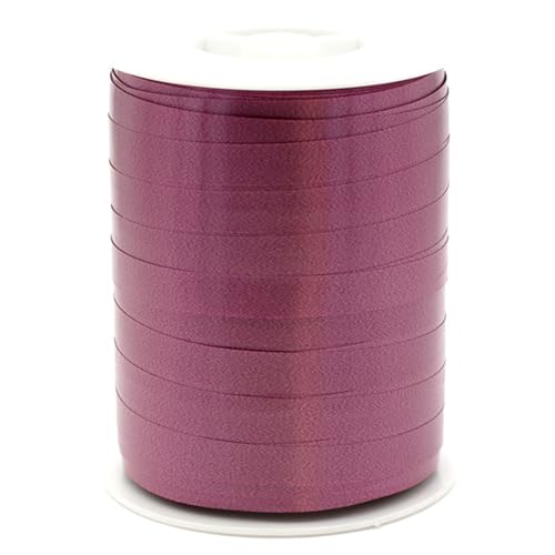 Geschenkband Ringelband 10mm x 250m wasserfest - 30 FARBEN in 5/10/19/31/50mm - Dekoband aus Kunststoff - Polyband Schleifenband zum Basteln von Schleifen und Luftballons - Beere von Star