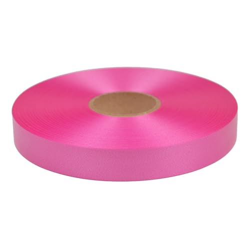 Geschenkband Ringelband 19mm x 100m wasserfest - 30 FARBEN in 5/10/19/31/50mm - Dekoband aus Kunststoff - Polyband zum Basteln von Weihnachtssternen und Autoschleifen - Fuchsia von Star