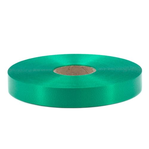 Geschenkband Ringelband 19mm x 100m wasserfest - 30 FARBEN in 5/10/19/31/50mm - Dekoband aus Kunststoff - Polyband zum Basteln von Weihnachtssternen und Autoschleifen - Grün von Star