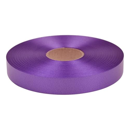 Geschenkband Ringelband 19mm x 100m wasserfest - 30 FARBEN in 5/10/19/31/50mm - Dekoband aus Kunststoff - Polyband zum Basteln von Weihnachtssternen und Autoschleifen - Lila von Star