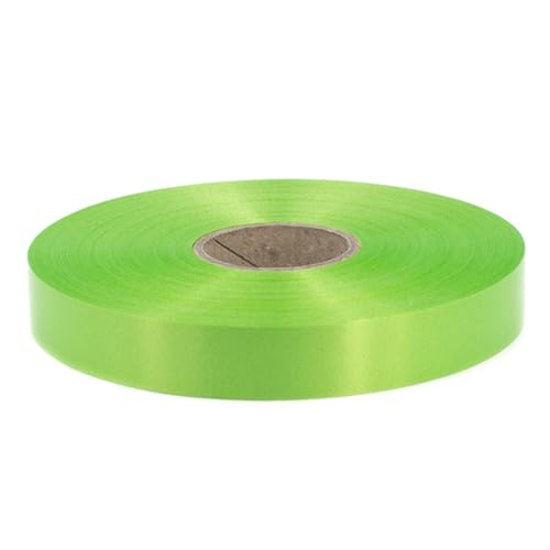 Geschenkband Ringelband 19mm x 100m wasserfest - 30 FARBEN in 5/10/19/31/50mm - Dekoband aus Kunststoff - Polyband zum Basteln von Weihnachtssternen und Autoschleifen - Lindgrün Maigrün von Star