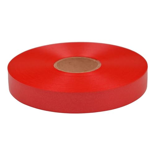 Geschenkband Ringelband 19mm x 100m wasserfest - 30 FARBEN in 5/10/19/31/50mm - Dekoband aus Kunststoff - Polyband zum Basteln von Weihnachtssternen und Autoschleifen - Rot von Star