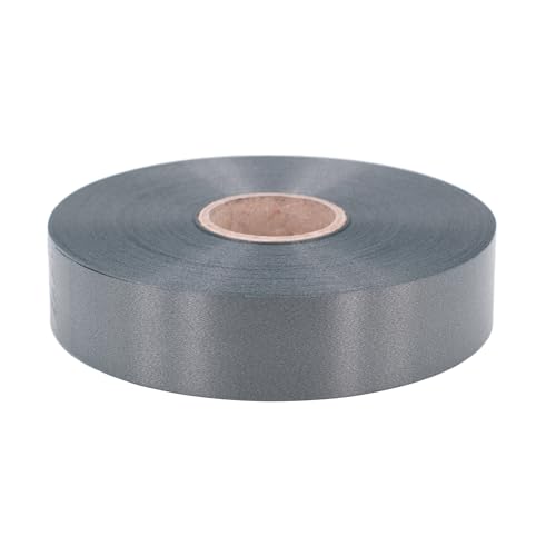 Geschenkband Ringelband 31mm x 100m wasserfest - 30 FARBEN in 5/10/19/31/50mm - Dekoband aus Kunststoff - Polyband Schleifenband zum Basteln von Weihnachtssternen & Autoschleifen - Anthrazit Grau von Star