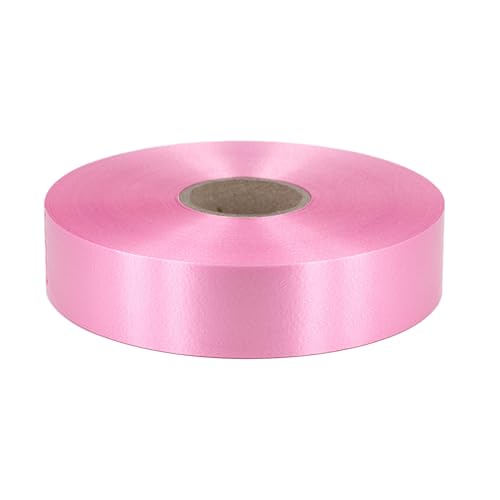 Geschenkband Ringelband 31mm x 100m wasserfest - 30 FARBEN in 5/10/19/31/50mm - Dekoband aus Kunststoff - Polyband Schleifenband zum Basteln von Weihnachtssternen & Autoschleifen - Rosa von Star