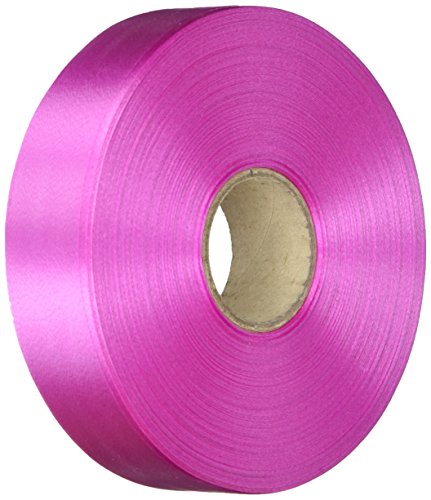 Geschenkband Ringelband 31mm x 100m wasserfest - 30 Farben in 5/10/19/31/50mm - Dekoband aus Kunststoff - Polyband Schleifenband zum Basteln von Weihnachtssternen & Autoschleifen - Fuchsia von Star