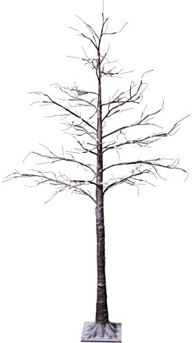 LED-Tobby Tree with Snow 210 cm ca. 210 x 100 cm, 124 warm white LED Farbe: braun mit Schneedekor, mit Standfuß, mit Trafo, Outdoor von Star