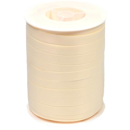 Geschenkband Ringelband 10mm x 250m wasserfest - 30 FARBEN in 5/10/19/31/50mm - Dekoband aus Kunststoff - Polyband Schleifenband zum Basteln von Schleifen und Luftballons - Creme von Star