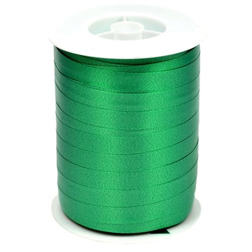 Geschenkband Ringelband 10mm x 250m wasserfest - 30 FARBEN in 5/10/19/31/50mm - Dekoband aus Kunststoff - Polyband Schleifenband zum Basteln von Schleifen und Luftballons - Grün von Star