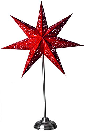 Star 236-82, Ersatz - Papierstern"Antique", Papier, Rot, 14.0 x 48.0 x 48.0 cm von Star