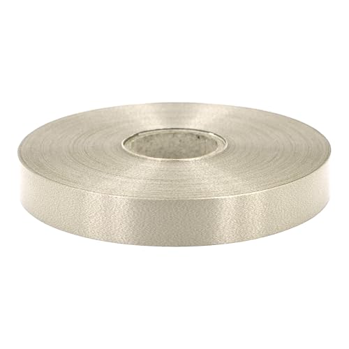 Geschenkband Ringelband 19mm x 100m wasserfest - 30 FARBEN in 5/10/19/31/50mm - Dekoband aus Kunststoff - Polyband zum Basteln von Weihnachtssternen und Autoschleifen - Taupe von Star