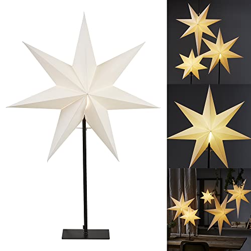 Star Standstern Frozen, Ohne Lochung, Weiss, E14, Papier von Star