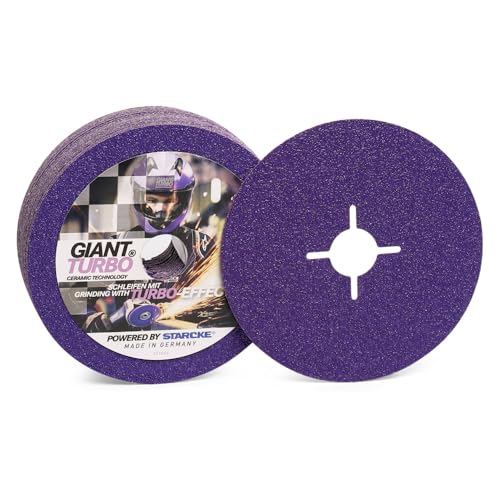 Fiberscheibe | 082W | GIANT TURBO | 125mm Verkaufseinheit 25 Stück, Größe Körnung 36 von Starcke