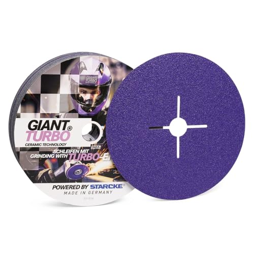 Fiberscheibe | 082W | GIANT TURBO | 180mm Verkaufseinheit 25 Stück, Größe Körnung 36 von Starcke