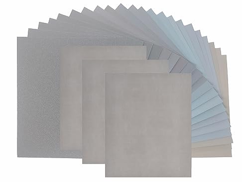 Nassschleifpapier Starcke Matador Schleifpapier Latexpapier Wasserschleifpapier Nass/Trockenschleifpapier Bögen 230 x 280 mm Körnung 60 bis 7000 Holzschleifen Kunststoffschleifen K 5000 6 Bögen von Starcke