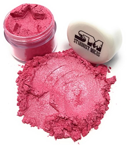 Stardust Micas Pigment Puder Kosmetik-Farbe für Make-up, Seifenherstellung, Epoxidharz, DIY Handwerksprojekte, helle echte Farben, stabile Glimmer-Batch-Konsistenz, rosa Wassermelone von Stardust Micas