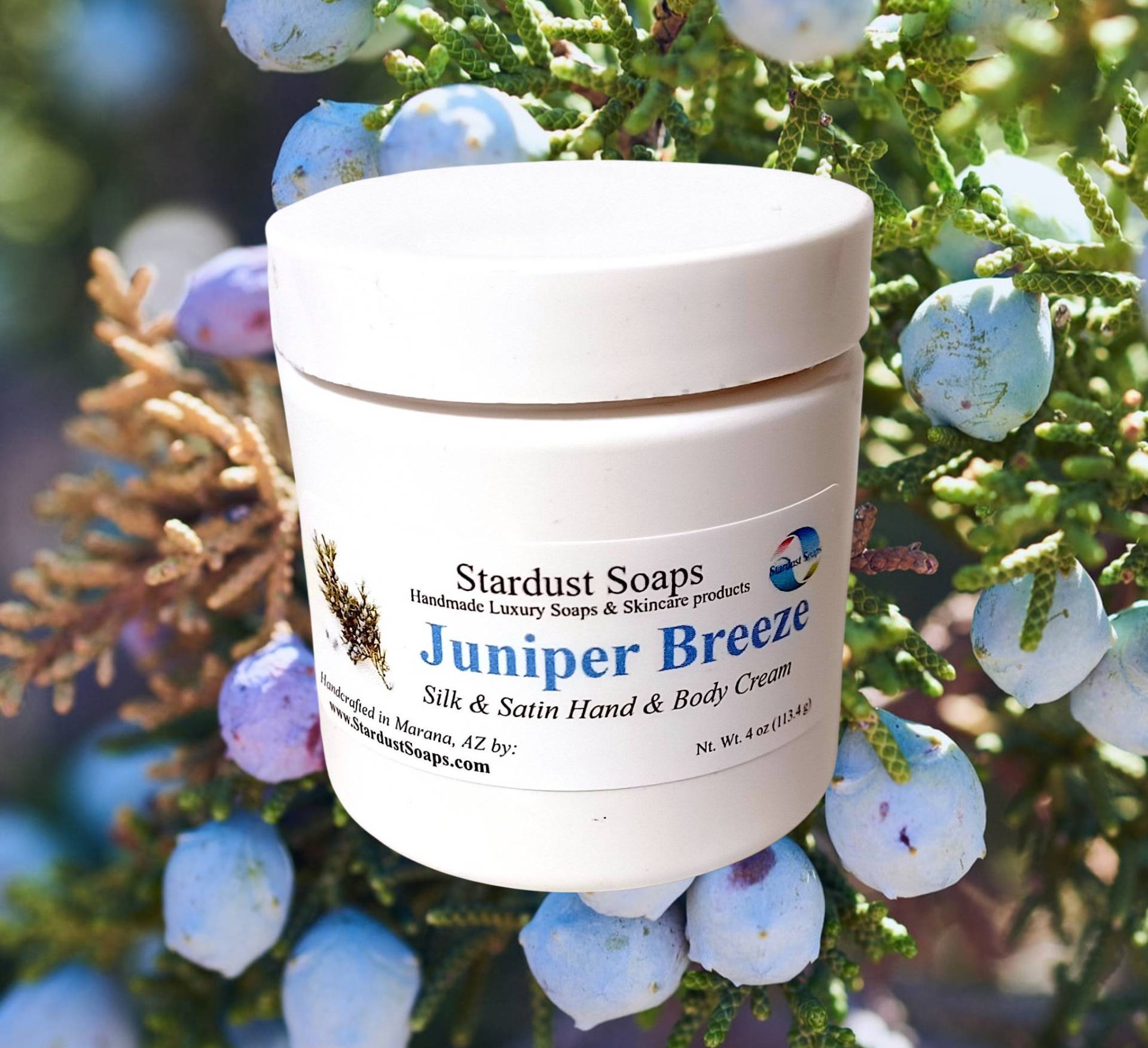 Juniper Breeze, Handgefertigte Gesichts-, Hand - Und Körpercreme, Feuchtigkeitsspendend, Empfindlich, Aloe, Hautpflegeprodukte, Das Beste von StardustSoaps