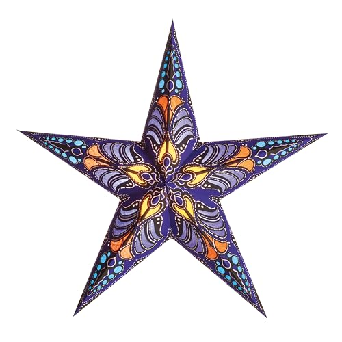 starlightz Papierstern RAMADASA Blue 60 cm Lampenschirm, Fensterdeko, Weihnachtsstern, handgemacht - das Original aus Indien von Starlightz