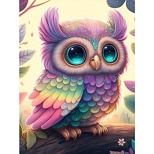 Starnearby DIY Diamond Painting Tier Kits Diamant Painting Bilder Crystal Art fur Malen Nach Zahlen Erwachsene für Kinder Geschenke,Hausgeschenk Deko für Familie 30 * 40 CM（Eule I） von Starnearby