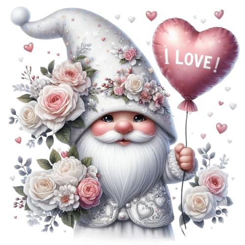 Starnearby DIY Diamond Painting Zwerge, Diamant Painting Bilder Erwachsene, Diamond Painting Gnome Set für Anfänger, Frauen Geschenk für Valentinstag, Zuhause Deko Wanddekoration 30x30cm von Starnearby