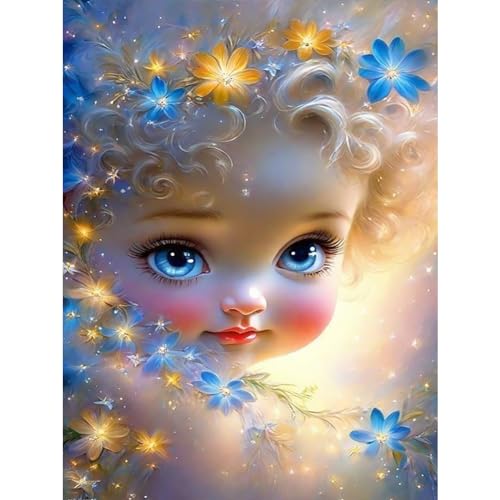 Starnearby DIY Diamond Painting süßes Mädchen Diamant Painting Bilder Erwachsene Diamant Malerei Crystal Art Set für Anfänger Hausgeschenk Deko für Familie 30x40cm von Starnearby