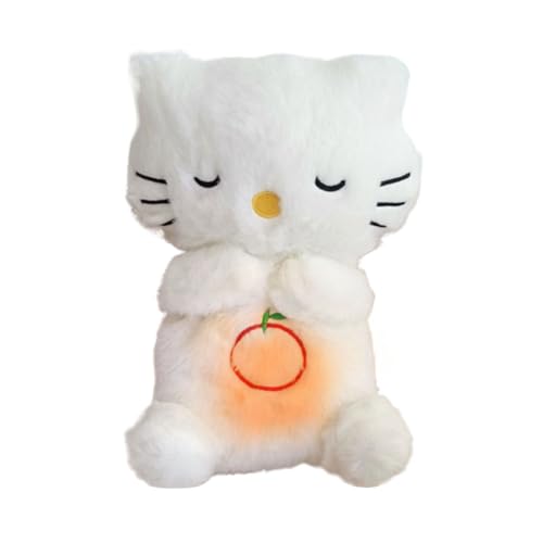 Starnearby Schlummer Koala Kuscheltier mit Herzschlag, Schlummerkoala baby mit Licht und Musik, Atmender Koala-Schlafpartner Kinder Einschlafhilfe Babys, Beruhigender Koala-Plüschpuppe (Katze) von Starnearby