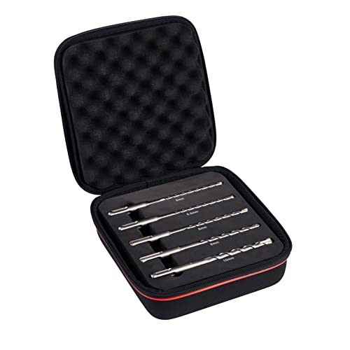 Starrett SDS Plus Bohrer-Set - 5-teiliges KBPXK05 PGM-zugelassenes Hartmetallspitzen-4-Punkt-Nutenhammer-Bohrer-Set - für Betonmauerstein von Starrett