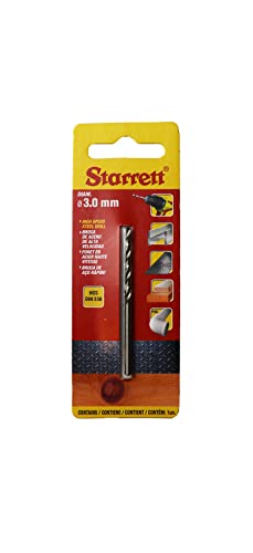 Starrett Split-Punkt Bohrer - HSS Schnellarbeitsstahl 3x61mm KBAR030 Spiralbohrer - für Stahl Gusseisen Holz Weiche Materialien Eisen von Starrett