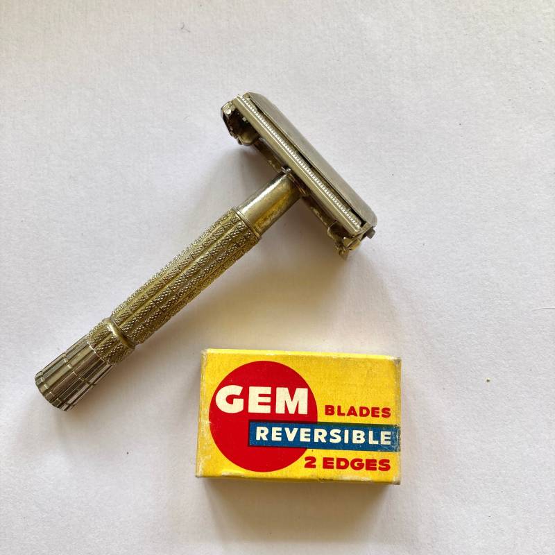 50Er Gillette Rasiermesser Super Speed Twist Flare Open Diamant Griff von StateAndMainVintage