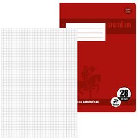 Staufen® Schulheft Premium Lineatur 28 kariert DIN A5 Innen- und Außenrand, 16 Blatt von Staufen®