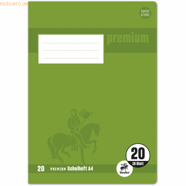 Staufen Schulheft Premium A4 16 Blatt blanco von Staufen