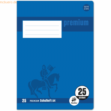 Staufen Schulheft Premium A4 16 Blatt liniert mit Rand von Staufen