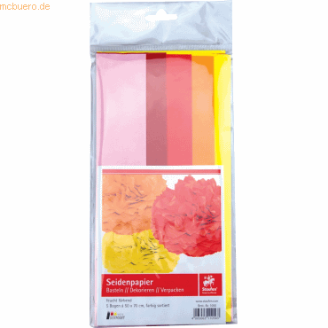 10 x Staufen Seidenpapier 20g/qm 50x70cm VE=5 Bogen rot sortiert von Staufen