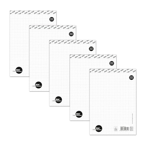 Staufen Style Notizblock - 5 Blöcke je 50 Blatt, DIN A5, 70 g/m² kariert, ohne Deckblatt von Staufen