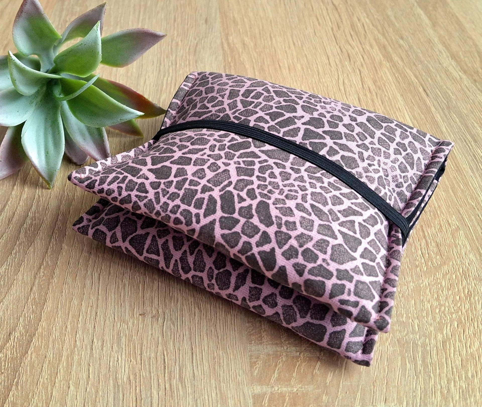 Bindentasche, Bindentäschchen, Bindenetui Pink Leopard von Steffbags