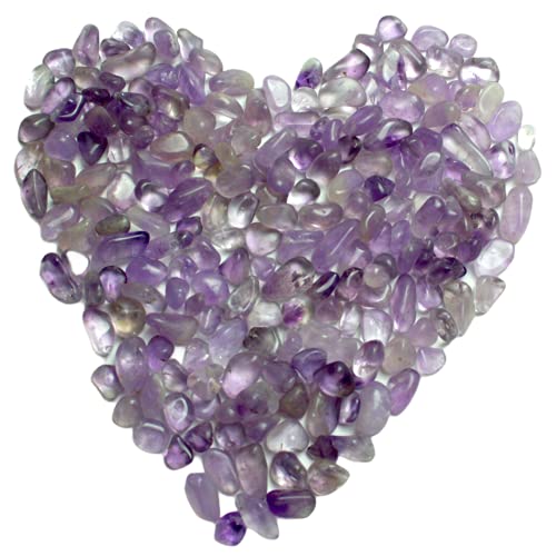 Steinfixx® - Edelstein Chips 0,8-1,2 mm | viele Varianten Heilsteine I Schmuckherstellung | Aquarium | Terrarium | Brunnen | Dekoration |(Amethyst, 100 Gramm) von Steinfixx