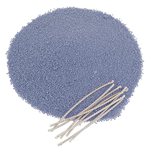 Kerzensand 175g versch. Farben inkl. 8 Dochte 8 Dochte, Pastell-Blau von Stellwag