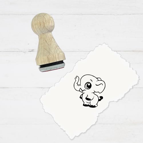 Ministempel - Motivstempel - Elefant- Tiere - Stempel Geschenk - DIY Stempel zum Basteln von Karten, Papier, Stoffen von Stempeltraum