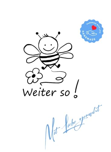 Stempel Lehrerstempel - Schule - weiter so ! - Freudiges Bienchen von Stempeltraum